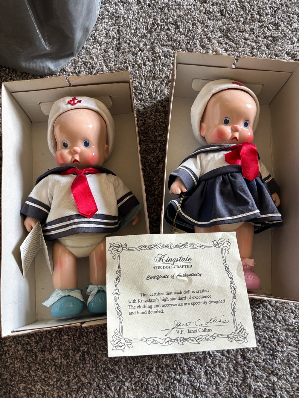 Kingstate Sailor Dolls Pair with Red Ties